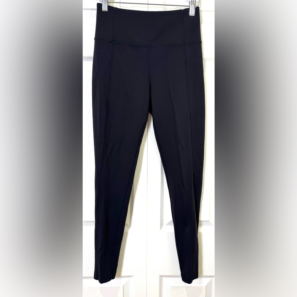 Athleta Delancey Street Tight Leggings Black High Rise Zip Pocket XS EUC